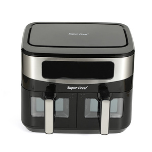 Friteuse électrique domestique intelligente double cuvette 12L, multifonctionnelle, sans huile, sans huile, RV domestique - Product Image 4