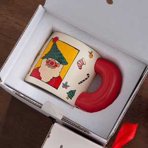 Tasses à café en céramique créatives avec motif de Père Noël, cadeau de Noël, tasses de Noël, tasse Arbre de Noël - Product Image 2