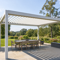 Pergola en aluminium imperméable Jiake 3x4m avec toit à lames motorisées pour jardin, patio, villa, CE SGS OEM/ODM Vente en gros