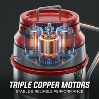 Aspiradora Industrial de 4500W, 90L, de Alta Resistencia, para Polvo Húmedo y Seco, para Fábrica/Taller, con Filtro HEPA y Agitador Manual