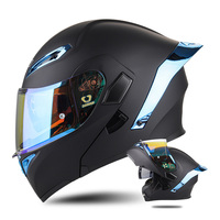 Casque intégral vintage à double visière, casque de moto rabattable pour hommes et femmes, double lentille modulaire, casque de conduite, scooter, homologué DOT