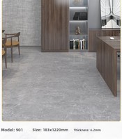 Revêtement de sol SPC (Stone-Plastic Composite) à clipser, pour usage domestique, 5 mm, style carrelage, pose directe, imperméable, antidérapant, ignifuge, moderne