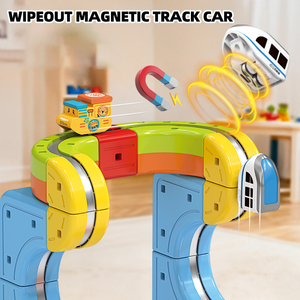 Jouet de voiture à rail, assemblage DIY, piste magnétique, voiture éducative, blocs de construction, jouets de voiture pour enfants - Product Image 4