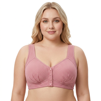 Soutien-gorge d'allaitement léger et fin sans armatures, brodé, à fermeture avant, bonnet complet, à pois, extensible