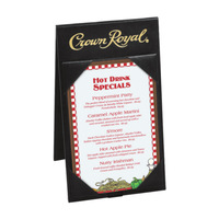Porta Menús Personalizado con Logotipo Estampado en Oro, Insertable, de Cuero Sintético, para Lista de Precios de Vinos y Bebidas, para Mesa de Restaurante