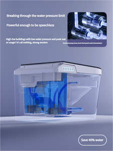 Inodoro Inteligente de Pared con Control por Aplicación, Descarga Automática, Asiento con Calefacción, Secador de Aire Caliente, Boquilla Autolimpiante, Filtro de Agua y Respaldo de Energía - Product Image 6