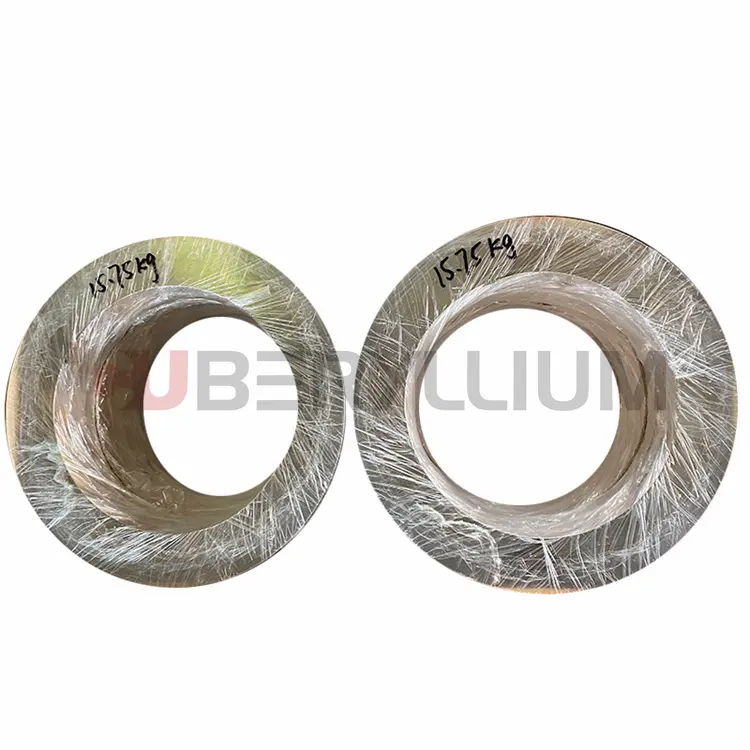 Tira de cobre de berilio C17200, bobina con dureza 360-400HV, 0,28mm x 100mm