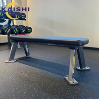 Banc de musculation de qualité commerciale Kaishi, banc plat multifonctionnel pour presse pectorale et entraînement de force