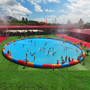 Piscina gonfiabile rotonda portatile, personalizzato blu giallo rosso verde blu gigante gonfiabile piscina per bambini adulti - Product Image 3