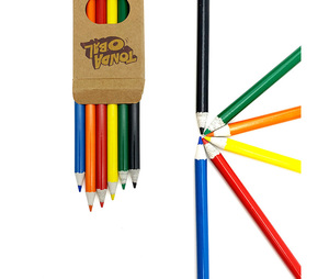 Lápiz de papel de plomo de colores arcoíris, venta al por mayor, barato, con logotipo personalizado - Product Image 2