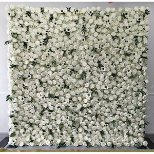 Customizable 3D Fabric Wedding <b>Flower</b> Wall Backdrop 8ft X 8ft Mixed <b>Flowers</b> White Rose Handmade Eco-Friendly <b>Artificial</b> <b>Flower</b> - Product Image 6