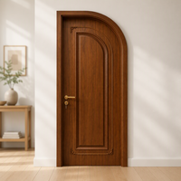 DEMEA Portes intérieures en bois massif de style français à double vitrage arqué de haute qualité, isolation acoustique, pour hôtel, villa, appartement, moderne