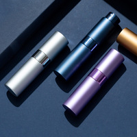 Atomiseur de parfum métallique fin de luxe avec logo personnalisé - Flacon en verre rechargeable de 10 ml avec pompe de voyage, impression couleur personnalisée
