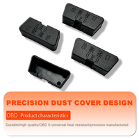Gran oferta OBD cubierta antipolvo PA66 Nylon con enchufe OBD2 conector hembra de 16 pines coche OBDII interfaz de diagnóstico Universal tapa de obstrucción