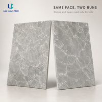 Dalle de marbre craquelé gris satiné Luca, coupe veineuse, coupe transversale, sablée, conteneur scellé, palette en vrac, carton, exportation usine