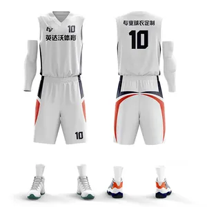 No MOQ epson print high quality custom basketball reversible jerseys