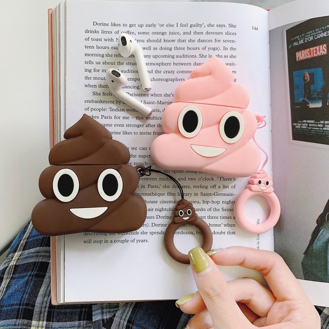 Cute Cartoon Soft Silicone Earphone Case for Iphone Wireless Earphone 3D Cover