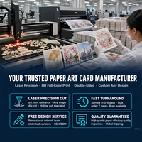 Tarjeta postal de papel tallado con diseño intrincado cortado a láser, impresión HD, tarjeta gruesa premium para turismo, suministro al por mayor de fábrica