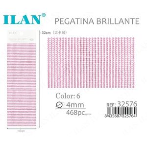 Adesivi con Strass Ilan 4mm 468pz Rosa su Cartoncino Grande - Product Image 3