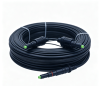 Kabel Patch Fiber Optik Tahan Air FTTH Simplex Dual OptiTap APC Kompatibel G657A2 LSZH IP68 OD:3.0mm/5.0mm Panjang Sesuai Pesanan