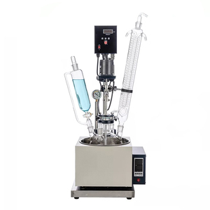 Prix discount Laboratoire 5L monocouche chauffage chimique chemisé bain d'huile réacteur en verre avec verre borosilicate GG-17 - Product Image 1