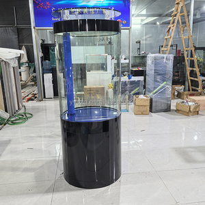 Vente directe usine – Aquarium cylindrique moderne de 100 gallons avec support, idéal pour poissons et méduses - Product Image 1