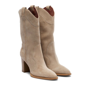 Nuevas Llegadas 2026 Nueva Colección Botas de Baile Estilo Vintage para <span class=keywords><strong>Mujer</strong></span>, Botas Vaqueras Occidentales de Media Pantorrilla para <span class=keywords><strong>Mujer</strong></span> - Product Image 1