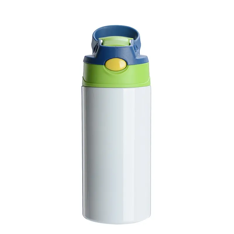 12oz stainless steel vacuum insulated blank kids sublimation tumbler thermos with flip top lids