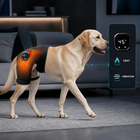 Attelle de hanche canine réglable pour mâles et femelles, conception divisée avec batterie intégrée, chaleur et vibrations pour les douleurs musculaires