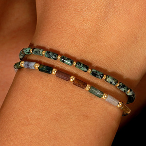 Handmade Bohemian <b>Beaded</b> <b>Bracelet</b> Natural Stone Gold-Plated Copper Adjusted <b>Bracelet</b> - Product Image 3