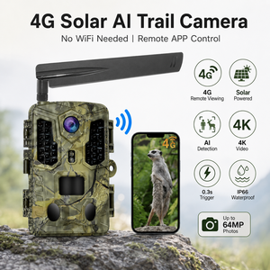 Caméra de surveillance SENSVISION Scoutkamera 4G LTE cellulaire infrarouge 4K IP66 étanche <span class=keywords><strong>pour</strong></span> la chasse à la faune en extérieur avec panneau solaire - Product Image 2