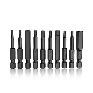 Imperial Hex <b>Screwdriver</b> <b>Bit</b> <b>Set</b> 10pc S2 Alloy Steel Magnetic Tip 1/4 Inch Black Oxide Industrial Grade - Product Image 2