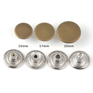 Nhà Máy Bán buôn Chất lượng cao tùy chỉnh hỗ trợ thép không gỉ jeans Nút Cổ phiếu Đồng bằng kim loại Denim Nút cho quần áo - Product Image 5