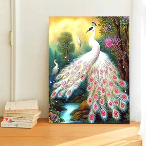 Peinture par numéros personnalisée avec photo imprimée numériquement, faite à la main par XIXI, sur toile acrylique colorée - Product Image 3