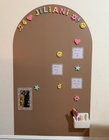 Tableau noir auto-adhésif tableau noir magnétique autocollant mural planche à dessin arc maison forme conseil pour chambre d'enfant