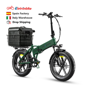 Bicicleta eléctrica plegable neumático graso fábrica España 20 pulgadas urbana montaña compatible con caja de reparto mayorista - Product Image 1