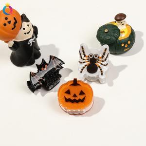 QIYUE Halloween Series Accessoires de cheveux pour femmes Petites pinces à cheveux en acrylique pour frange Pinces à cheveux élégantes pour Halloween - Product Image 5