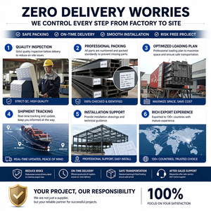 โครงสร้างเหล็กเชิงพาณิชย์สำหรับสนามกีฬาแบดมินตัน  ความแข็งแรงสูง  ใช้งานได้หลากหลาย  ทนทานต่อการกัดกร่อน - Product Image 5