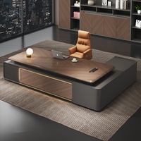 Bureau de direction en forme de L en bois avec armoire latérale de rangement, durable, écologique, moderne, minimaliste, luxe léger, haut de gamme