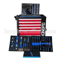 Boîte à outils roulante en métal durable Hongfei OEM avec 7 tiroirs, serrure à clé, chariot à outils d'atelier