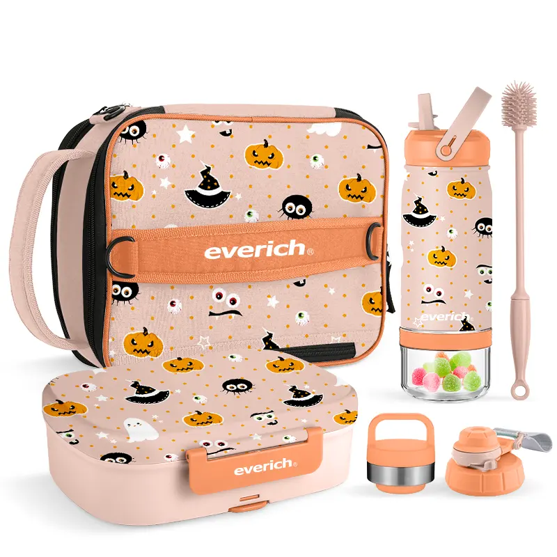 New Design Lunch Box Set With Stainless Steel Insulated Water Bottle Bento Kids Bento With Insulated Bag