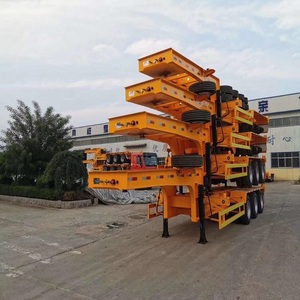 Nặng giường thấp cậu bé boong phẳng <span class=keywords><strong>container</strong></span> cổ ngỗng máy xúc vận chuyển bán <span class=keywords><strong>Trailer</strong></span> xe tải 100ton <span class=keywords><strong>lowbed</strong></span> xe tải rơ moóc - Product Image 5
