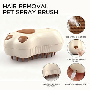 فرشاة بخار محمولة مطورة حديثًا قابلة لإعادة الشحن ABS للقطط فعالة لتدليك الحيوانات الأليفة وإزالة شعر التنظيف بخاخ ماء للقطط - Product Image 5