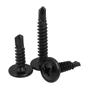 Black 410 Stainless Steel Flat Head Self Drilling Screw Metric Grade 8 Large Flat Head For Metal Rail Transit Equipment - Product Image 2