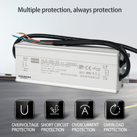 Fuente de Alimentación Conmutada Industrial MZMW HLG OEM PSU 120W-600W 12V 24V 36V 48V IP67 SMPS Transformador Impermeable con Función PFC AC DC