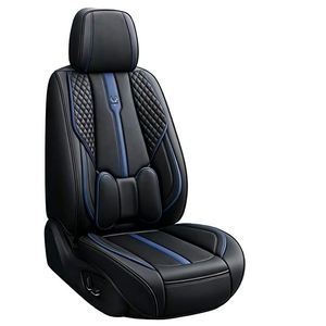 ชุดหุ้มเบาะรถยนต์หนังกันน้ำสีดำสองสี สำหรับรถบรรทุก รถตู้ รถ SUV เบาะหน้า ครบชุด ใช้ได้ทุกฤดู - Product Image 2