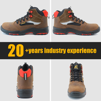Bottes de sécurité pour hommes Tiger Master en cuir Crazy Horse de haute qualité, avec embout en fibre de verre, anti-perforation, antidérapantes, semelle en caoutchouc HRO, OEM