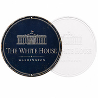 Plaque en métal vintage Maison Blanche Washington, enseigne murale rétro, affiche de voyage, héritage américain