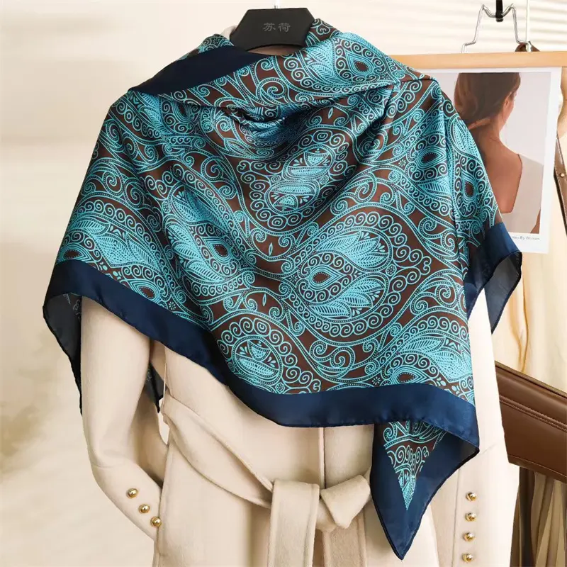 Popular Cross-border Tudung Digital Printed Japanese Cotton Voile Malaysia Printed Floral Chiffon Hijab Scarf