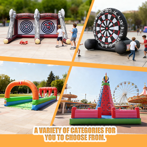 Gran oferta, juego de pared de escalada en roca portátil, carrera de obstáculos de montaña inflable, Castillo de salto para niños - Product Image 6
